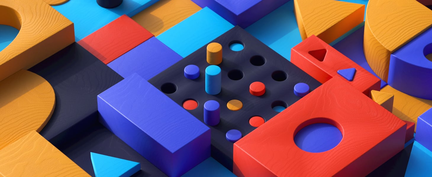 Image with colored blocks